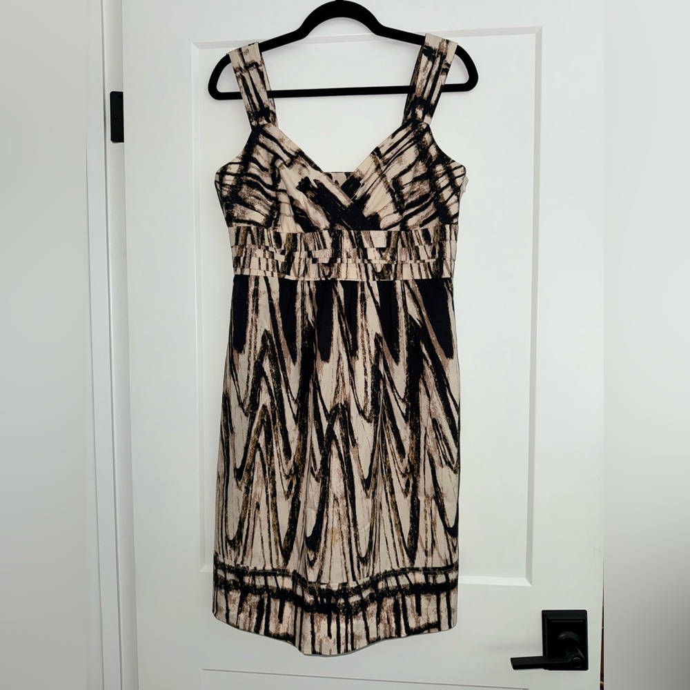 Ann Taylor Black and Cream Dress
